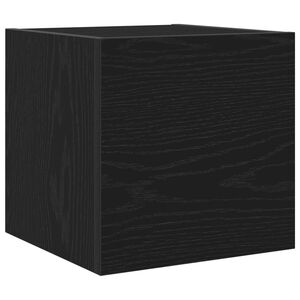 vidaXL TV-Schränk Schwarz Eichen-Optik 30,5 x 30 x 30 cm Holzwerkstoff