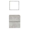 vidaXL Badschrank mit Spiegel Betongrau Holzwerkstoff