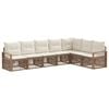 vidaXL Gartensofa-set 7 Stk. Beige Poly-Rattan