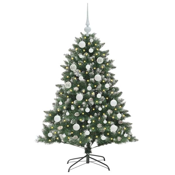 vidaXL K&uuml;nstlicher Weihnachtsbaum mit 150 LEDs mit St&auml;nder Gr&uuml;n 120 cm