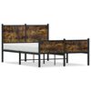 vidaXL Metallbett ohne Matratze Räuchereiche 120x200 cm