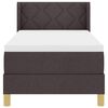 vidaXL Boxspringbett mit Matratze Dunkelbraun 200 x 80 cm Polyester