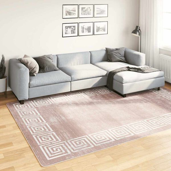 vidaXL Teppich Waschbar Beige 190x300 cm