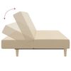 vidaXL Schlafsofa 2-Sitzer mit Fu&szlig;hocker Creme Stoff