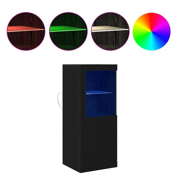 vidaXL LED-Sideboard Schwarz 41 x 37 x 100 cm Holzwerkstoff