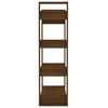 vidaXL Bücherregal/Raumteiler Honigbraun 80x35x125 cm Massivholz