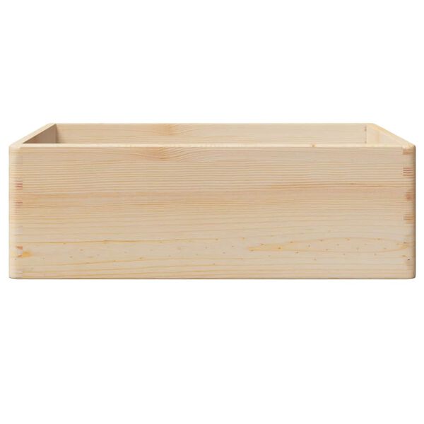 vidaXL Holzkiste mit Griffen 40x30x13 cm Massivholz Kiefer