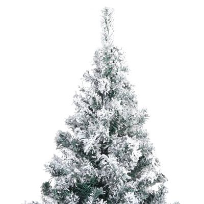vidaXL Künstlicher Weihnachtsbaum mit Schnee Grün 210 cm PVC