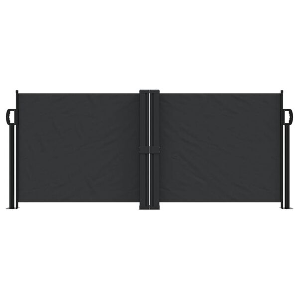 vidaXL Seitenmarkise Ausziehbar Schwarz 100x600 cm