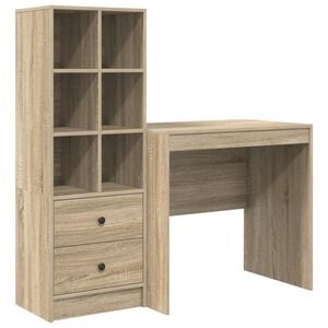 vidaXL Schreibtisch Sonoma-Eiche 125,5 x 50 x 127 cm 2 stk.