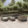 vidaXL 12-tlg. Garten-Lounge-Set mit Kissen Grau Poly Rattan