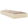 vidaXL Ottoman-Bett ohne Matratze Creme 90x200 cm Stoff