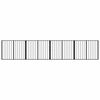 vidaXL Hundetor 4 pcs Schwarz 100 x 80 cm Verzinkter Stahl