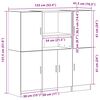 vidaXL 3-tlg. K&uuml;chenschrank-Set Altholz-Optik Holzwerkstoff