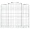 vidaXL Gabionen mit Hochbogen 14Stk. 200x50x160/180cm Verzinktes Eisen