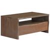 vidaXL Couchtisch Massivholz Akazie Naturkanten 90x50x40 cm Grau