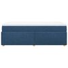 vidaXL Boxspringbett mit Matratze Blau 90x200 cm Stoff