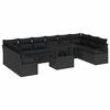 vidaXL Gartensofa-set 11 stk. 10-Sitzanzahl Schwarz Poly-Rattan