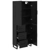 vidaXL Highboard 2 pcs Schwarz Eichen-Optik 69,5 x 34 x 180 cm