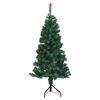 vidaXL Eckiger künstlicher Weihnachtsbaum Grün 120 cm PVC und Metall