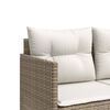vidaXL 5-tlg. Garten-Sofagarnitur mit Kissen Beige Poly Rattan