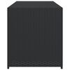 vidaXL Gartentruhe Schwarz 283L Poly Rattan