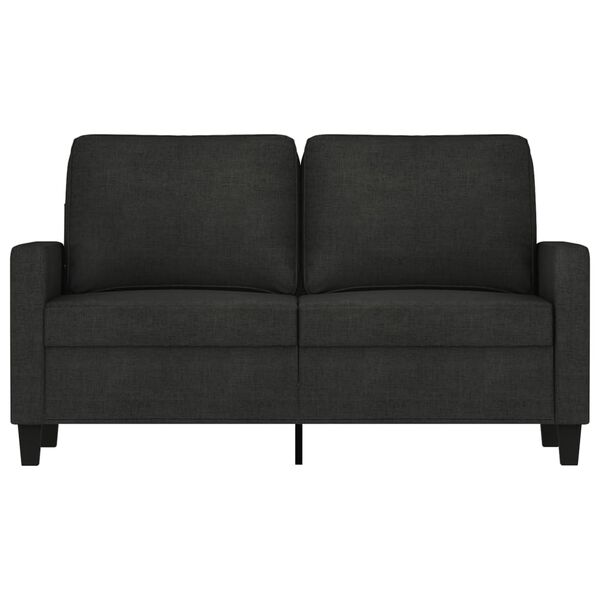 vidaXL 2-Sitzer-Sofa Schwarz 120 cm Stoff