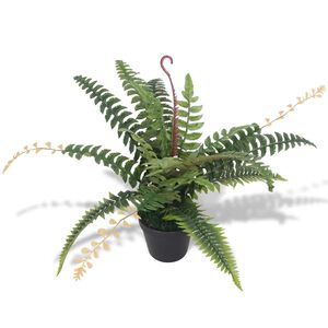 vidaXL K&uuml;nstliche Farnpflanze mit Topf 50 cm Gr&uuml;n