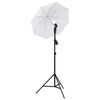 vidaXL Fotostudio-Set mit Lampen, Schirmen, Hintergrund, Reflektor