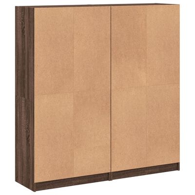 vidaXL Bücherschrank mit Türen Braun Eichen-Optik 136x37x142 cm