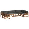 vidaXL Outdoor-Sofagarnitur 10 stk. Natur und Anthrazit
