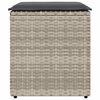 vidaXL Gartenhocker mit Kissen 2 Stk. Hellgrau 40x40x43 cm Poly Rattan