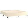 vidaXL Boxspringbettgestell Creme 180x200 cm Kunstleder