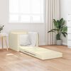 vidaXL Bodensofa mit Schlaffunktion Creme 112x174x55 cm Kunstleder