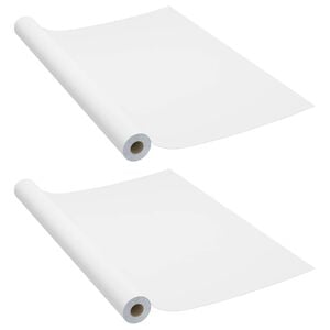 vidaXL M&ouml;belfolien Selbstklebend 2 Stk. Wei&szlig; 500x90 cm PVC