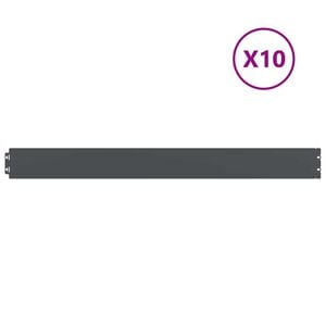 vidaXL Raseneinfassung 10 Stk. 10 x 103 cm Kaltgewalzter Stahl