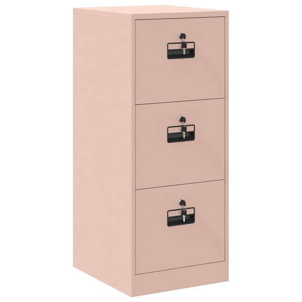 vidaXL Aktenschrank Rosa 44 x 50 x 106,5 cm Kaltgewalzter Stahl