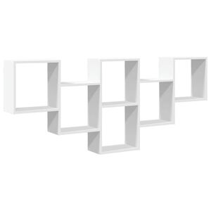 vidaXL Wandregal Wei&szlig; 159x18x66 cm Holzwerkstoff