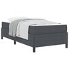 vidaXL Bettrahmen mit Matratze Dunkelgrau 100 x 200 cm Stoff