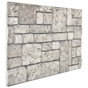 vidaXL Wandpaneele 10 pcs Grau 100 x 50 cm EPS-Schaum