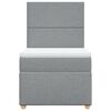 vidaXL Boxspringbett mit Matratze Hellgrau 90x190 cm Stoff