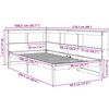 vidaXL Massivholzbett mit Regal ohne Matratze 90x200 cm Kiefer