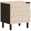 vidaXL Nachttisch 2 pcs Wei&szlig; 40 x 33 x 46 cm Massivholz Mango