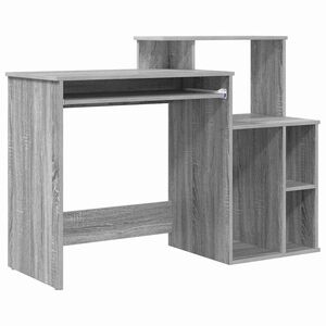 vidaXL Schreibtisch Sonoma-Grau 120,5 x 44 x 88,5 cm Holzwerkstoff
