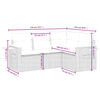 vidaXL 4-tlg. Garten-Sofagarnitur mit Kissen Beige Poly Rattan