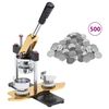 vidaXL Buttonmaschine mit 500 Button-Teilen 37 mm Drehstanze