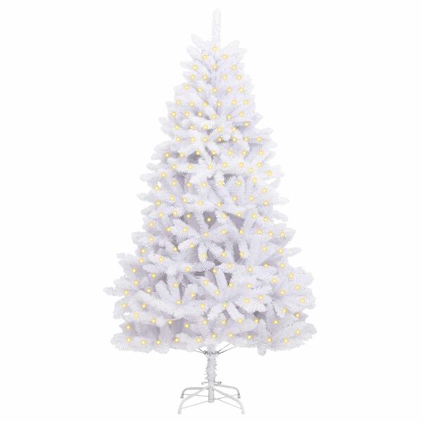 vidaXL K&uuml;nstlicher Weihnachtsbaum Wei&szlig; 180 cm PVC und Metall