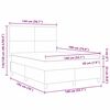 vidaXL Boxspringbett Hellgrau und Wei&szlig; 140 x 190 cm Cordstoff
