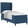 vidaXL Boxspringbett mit Matratze mit Kopfteil Blau 80 x 200 cm Stoff