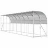 vidaXL H&uuml;hnerstall gegen die Wand Silber 600 x 150 x 215 cm